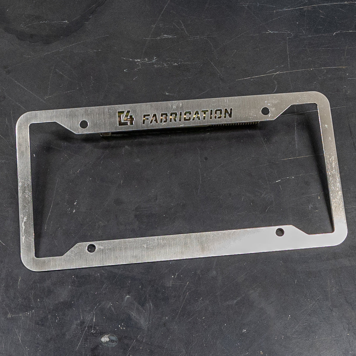 C4 License Plate Frame | Hammer Black Powder Coat