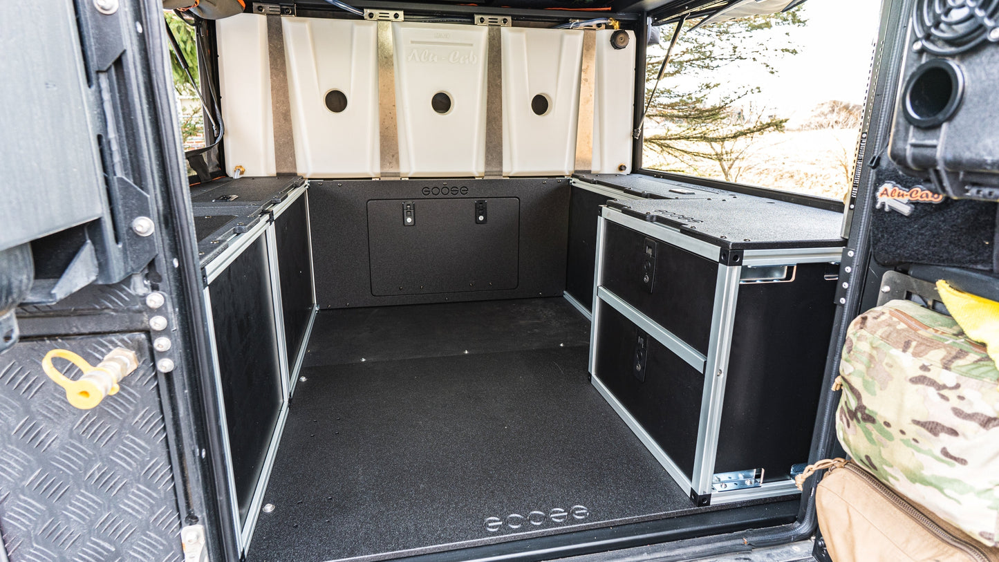 Alu-Cab Canopy Camper V2 - Toyota Tacoma 2005-Present 2nd & 3rd Gen. - Rear Double Drawer Module - 5' Bed