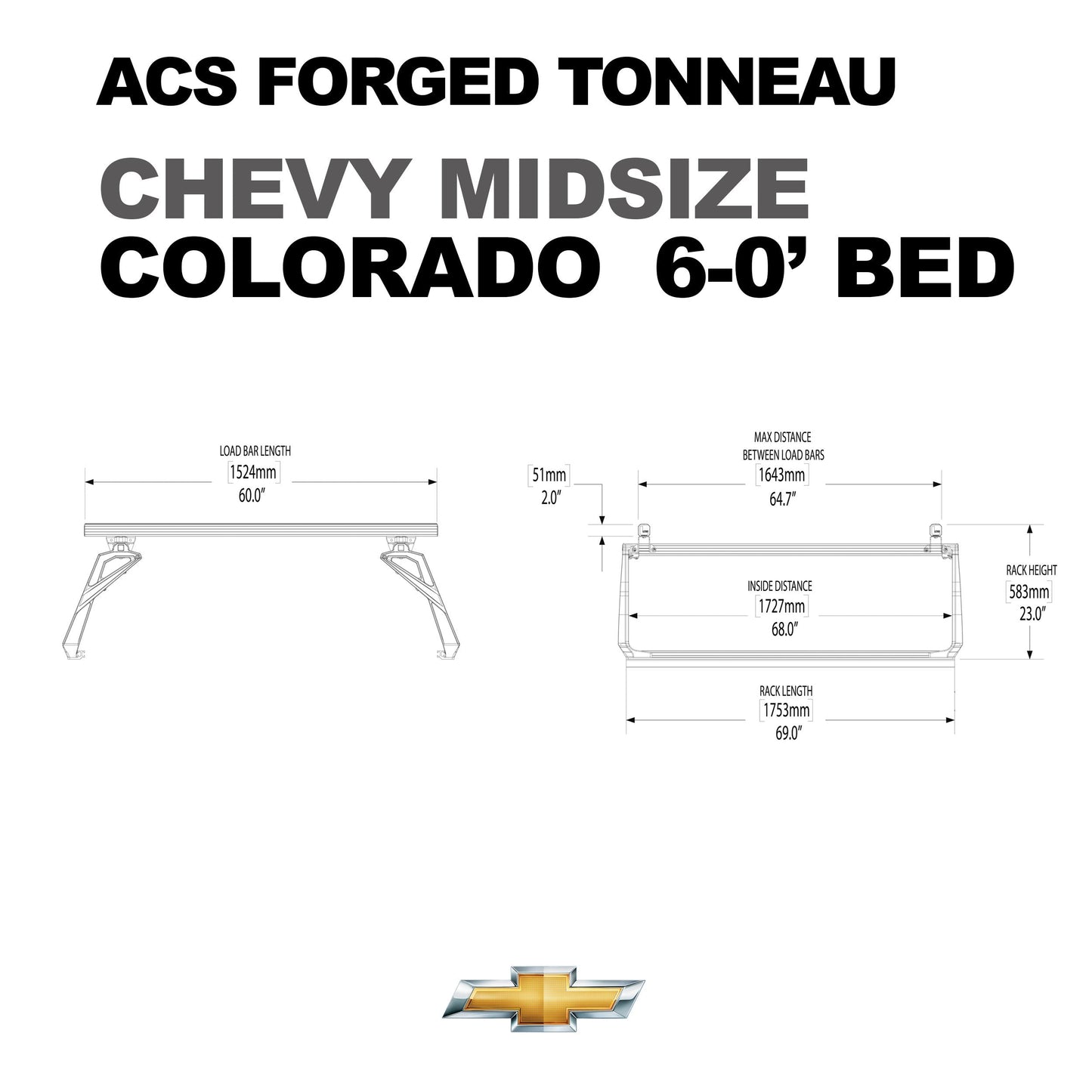 ACS FORGED TONNEAU - RACK ONLY - Chevrolet