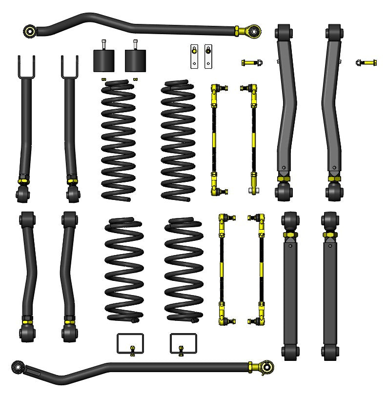 Jeep JL Lift Kit 3.5 Inch For 2018+ Jeep Wrangler JL Lift Kit Overland+ Clayton Off Road