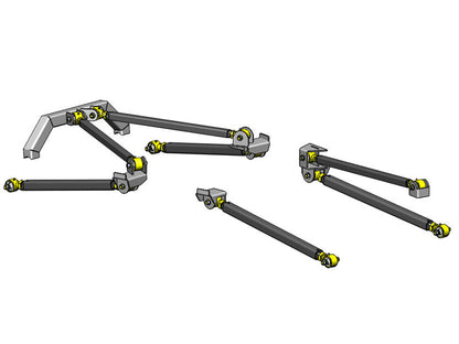 Jeep Wrangler Pro Series Rear Long Arm Upgrade Kit W/5 Inch Stretch 1997-2006 TJ Clayton Off Road