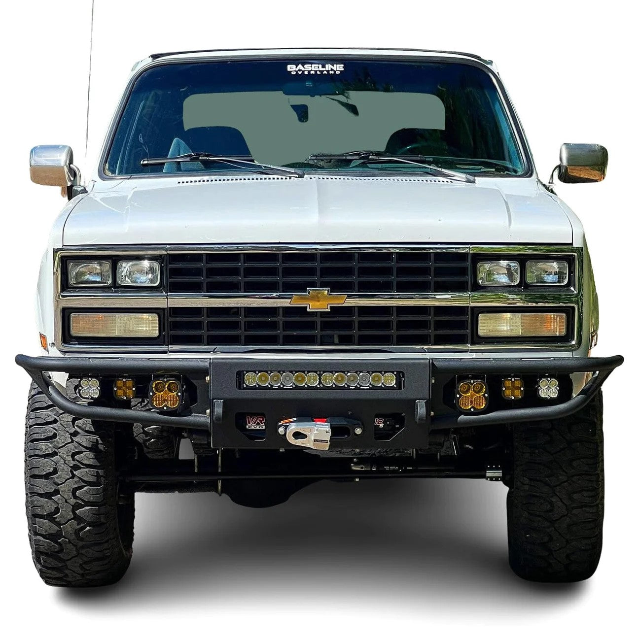 73-91 Chevy/GM Front Diablo Winch Bumper Black Texture Powdercoat Chassis Unlimited