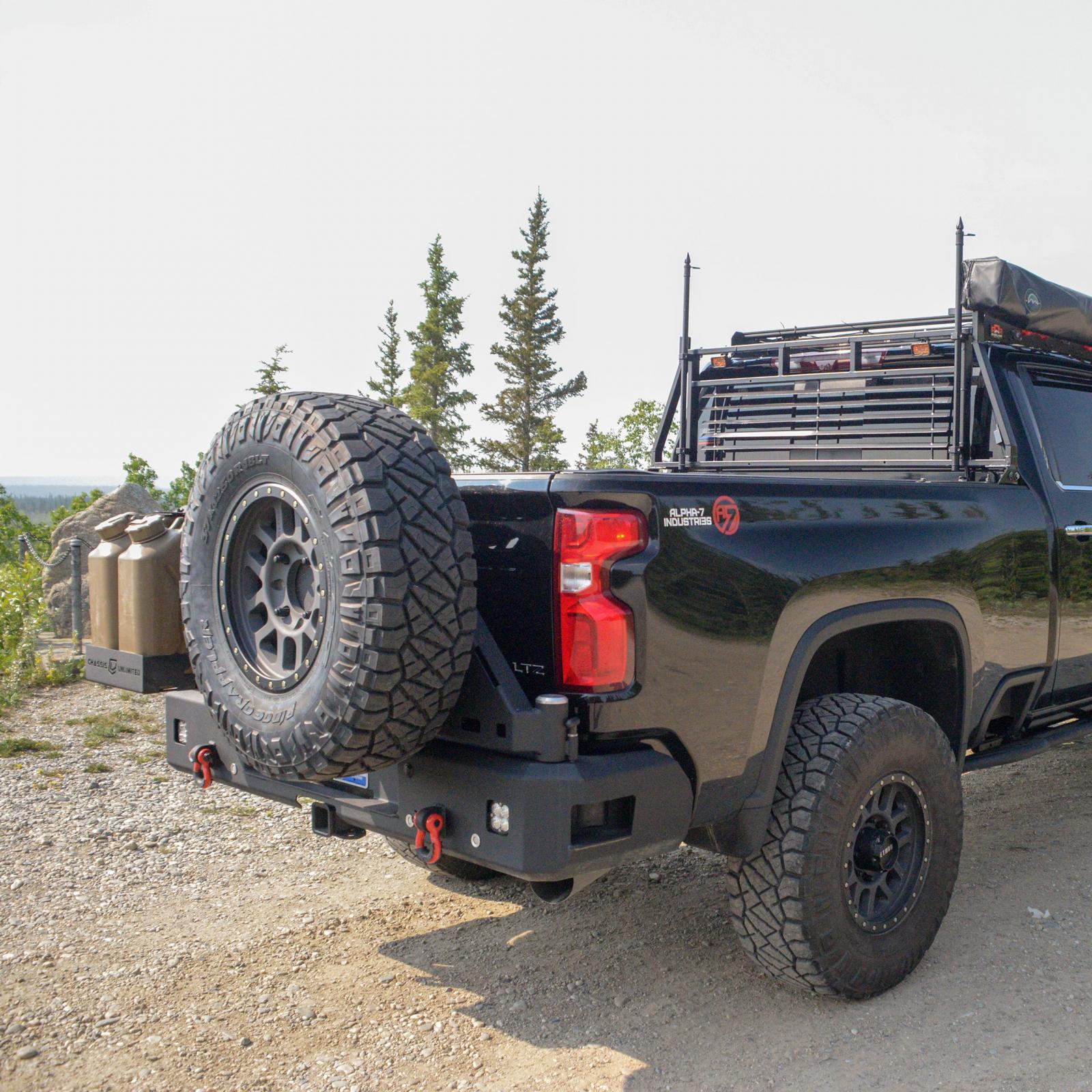 2020-2023 Silverado/Sierra 2500/3500 Octane Dual Swing Out Rear Bumper No Parking Sensors Chassis Unlimited