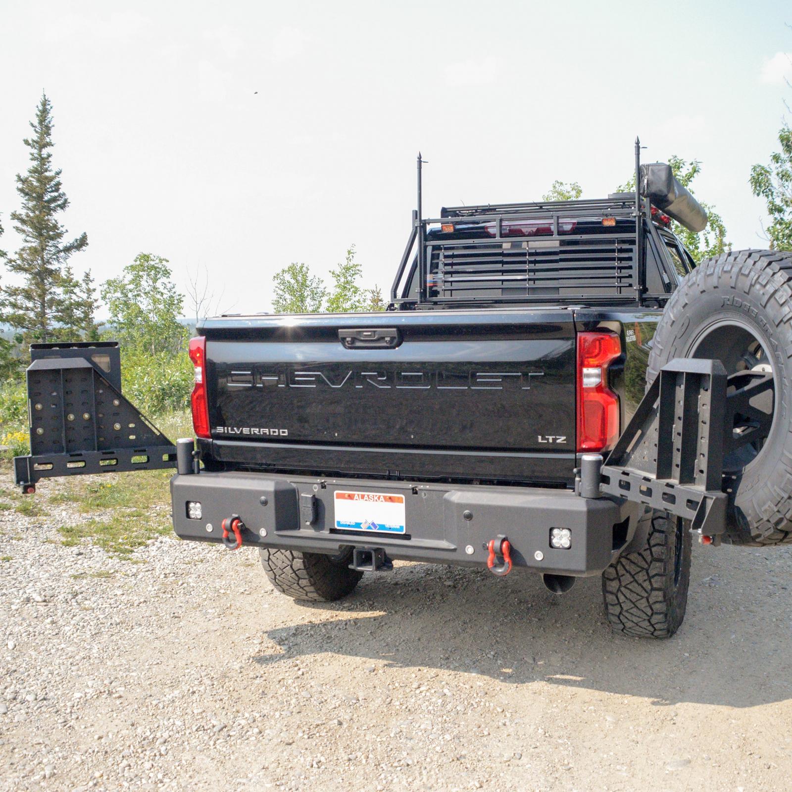 2020-2023 Silverado/Sierra 2500/3500 Octane Dual Swing Out Rear Bumper No Parking Sensors Chassis Unlimited