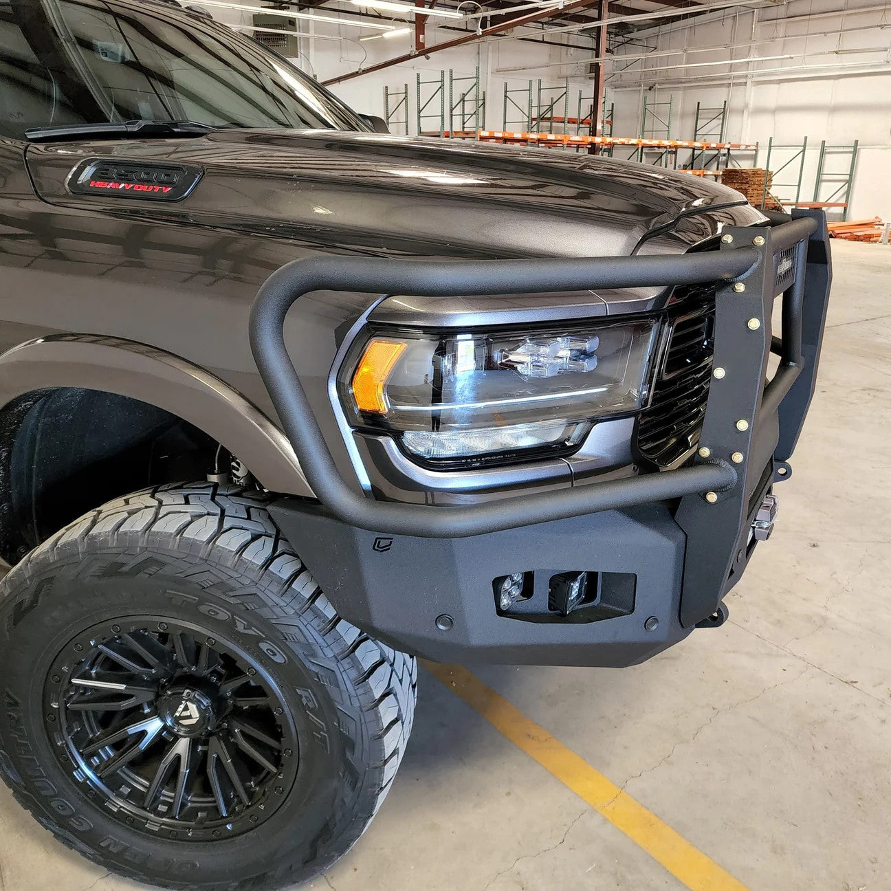 2019-2023 Ram 2500/3500 Attitude Front Winch Bumper W/ Guard Parking Sensors