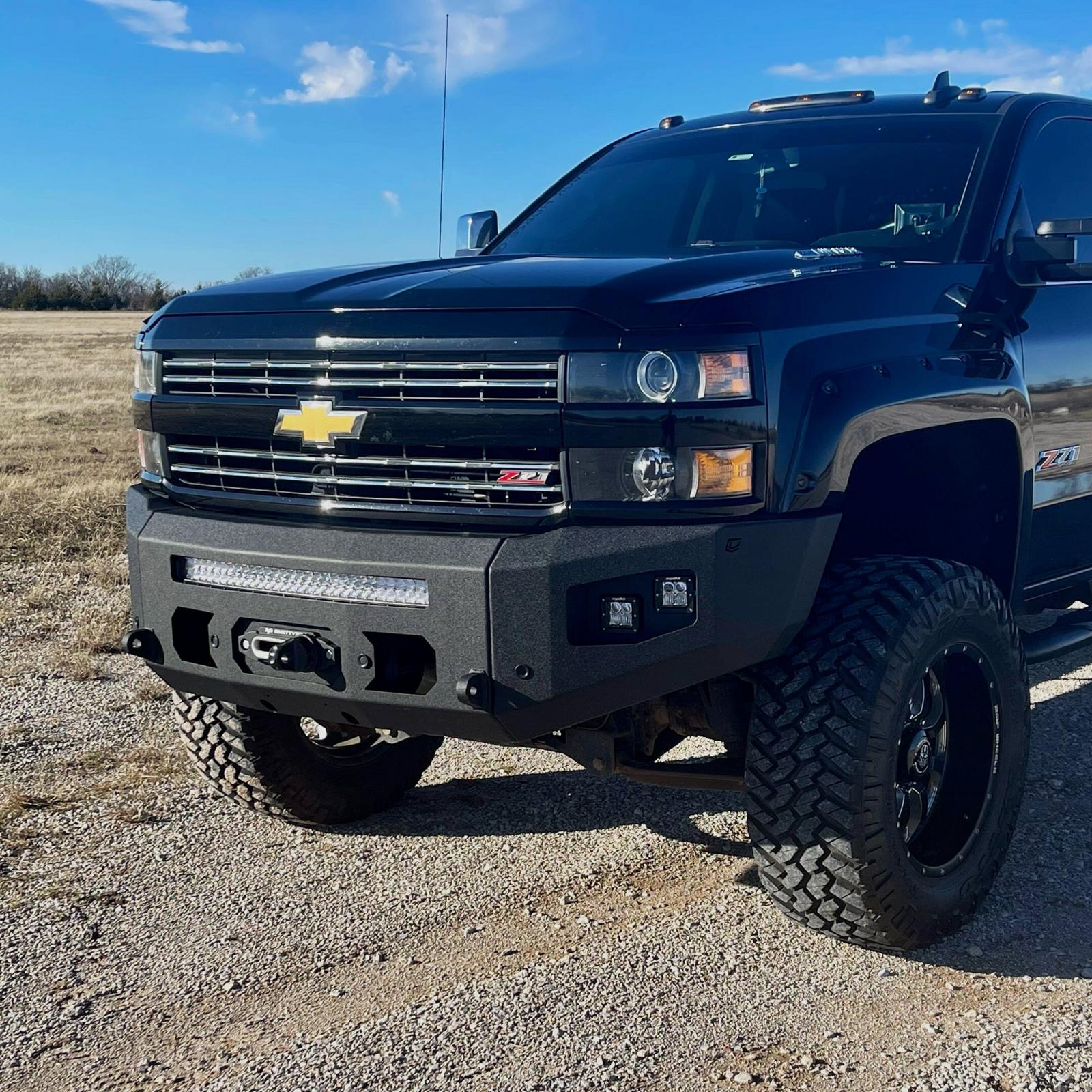 2015-2019 Silverado 2500/3500 Attitude Front Winch Bumper No Parking Sensors