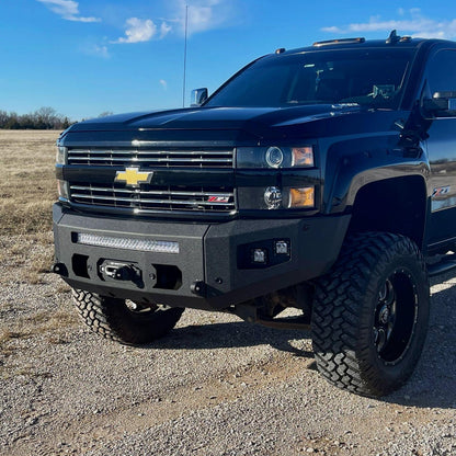 2015-2019 Silverado 2500/3500 Attitude Front Winch Bumper No Parking Sensors