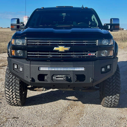 2015-2019 Silverado 2500/3500 Attitude Front Winch Bumper No Parking Sensors