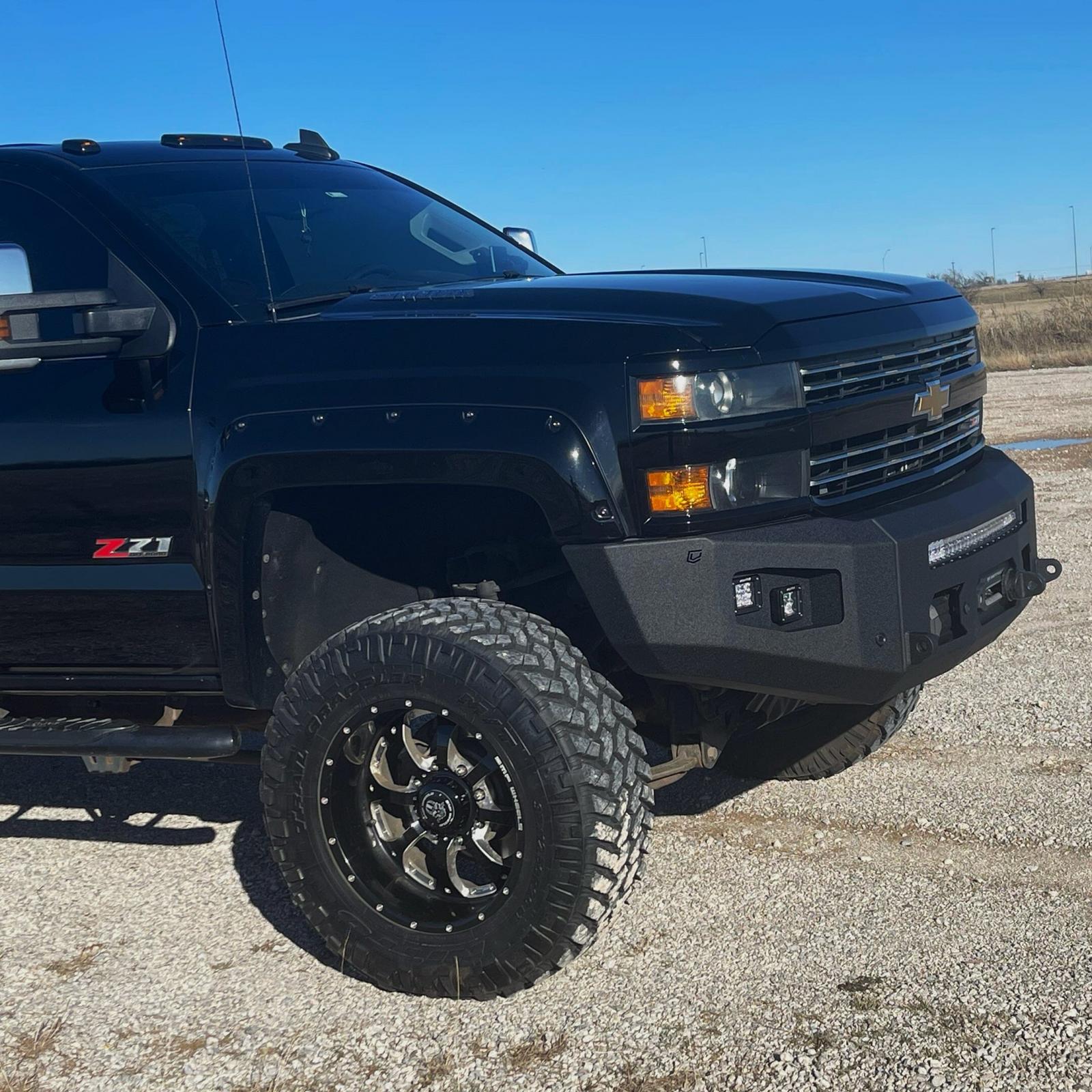 2015-2019 Silverado 2500/3500 Attitude Front Winch Bumper No Parking Sensors