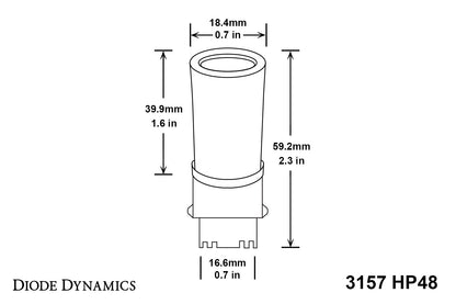 3157 LED Bulb HP48 LED Red Pair Diode Dynamics
