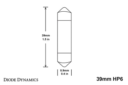 39mm HP6 LED Bulb LED Cool White Single Diode Dynamics