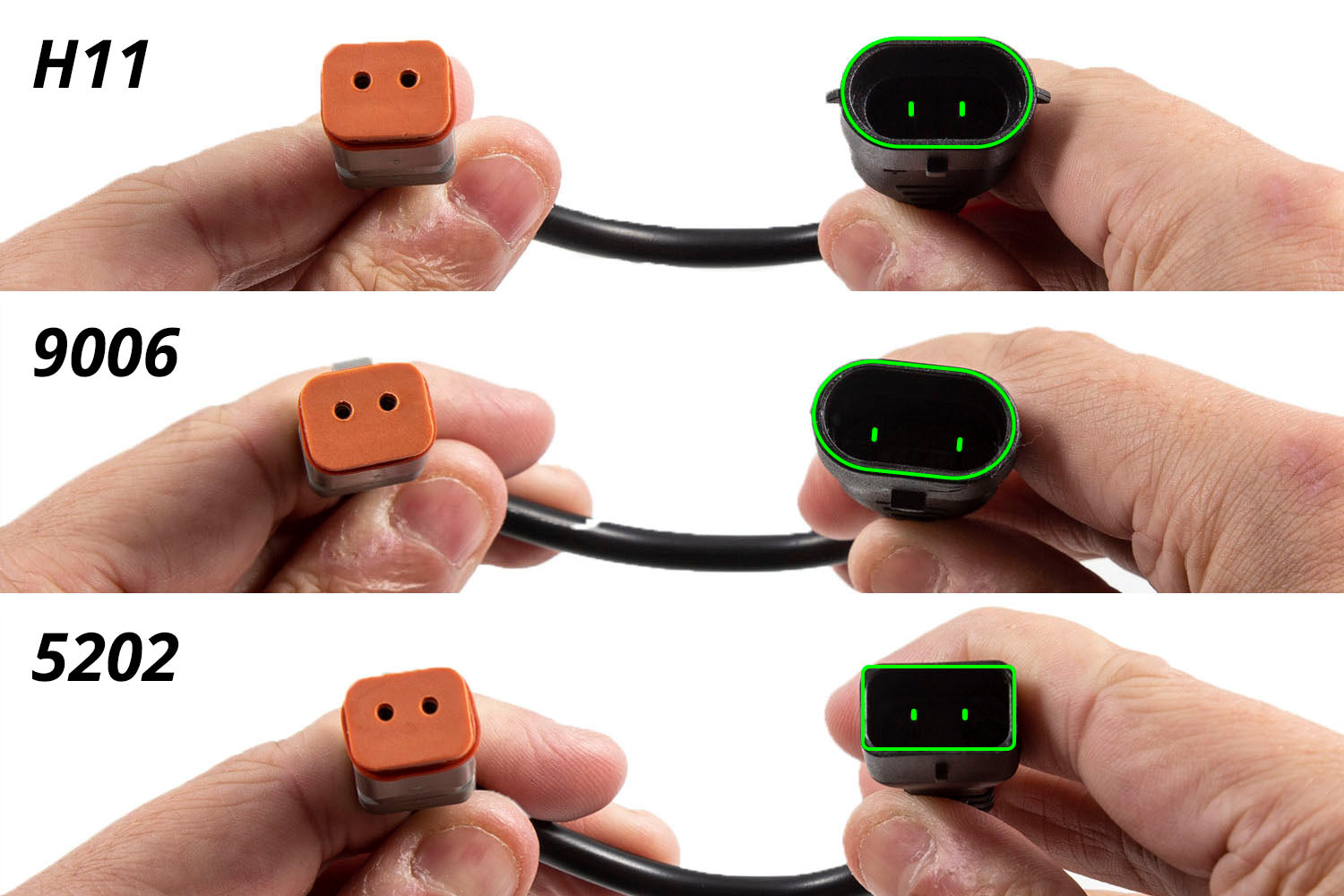 H11 DT 2-Pin Adapter Pair Diode Dynamics