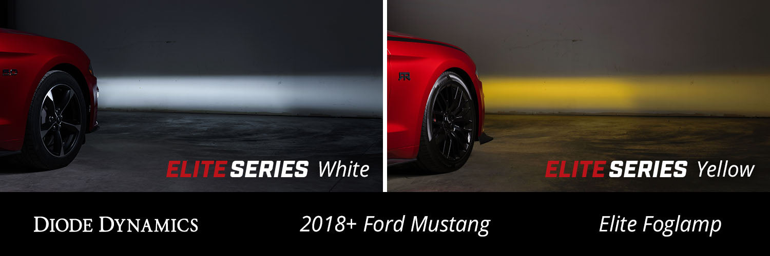 Elite Series Combination Fog Lamp for 18-21 Ford Mustang Cool White Pair Diode Dynamics