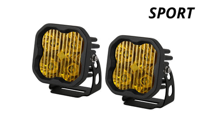 SS3 LED Pod Sport Yellow Spot Standard Pair Diode Dynamics