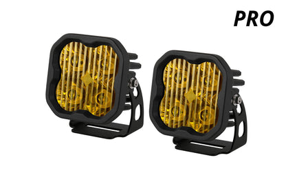 SS3 LED Pod Pro Yellow Flood Standard Pair Diode Dynamics