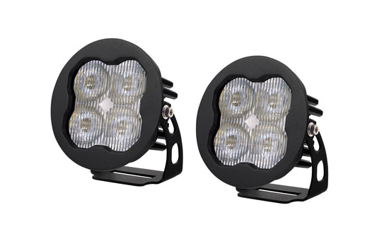 SS3 LED Pod Sport White SAE Fog Round Pair Diode Dynamics