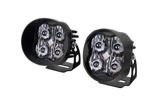 SS3 LED Pod Sport White SAE Driving Angled Pair Diode Dynamics