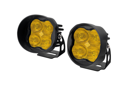 SS3 LED Pod Sport Yellow SAE Fog Angled Pair Diode Dynamics