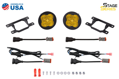 SS3 LED Fog Light Kit for 2014-2017 Ford Fiesta ST Yellow SAE Fog Pro Diode Dynamics