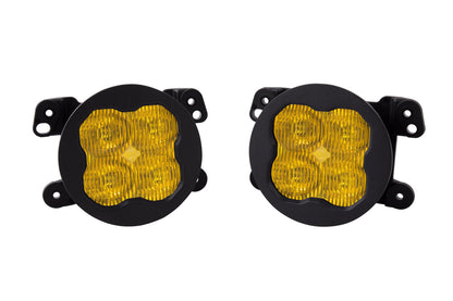 SS3 LED Fog Light Kit for 2014-2017 Jeep Cherokee Yellow SAE Fog Sport Diode Dynamics