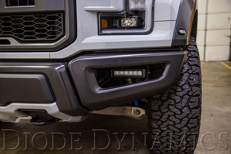 2017-2019 Ford Raptor SS Fog Kit 12.0 Inch Amber Driving Diode Dynamics