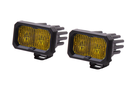Stage Series 2 Inch LED Pod, Sport Yellow Fog Standard ABL Pair