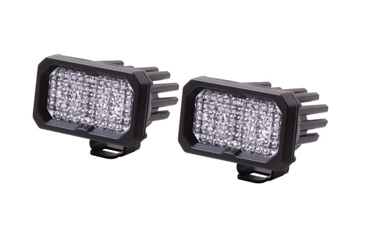 Stage Series 2 Inch LED Pod, Sport White Flood Standard WBL Pair