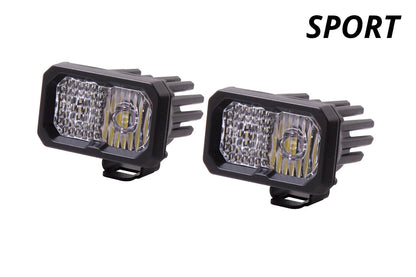 Stage Series 2 Inch LED Pod, Sport White Spot Standard RBL Pair