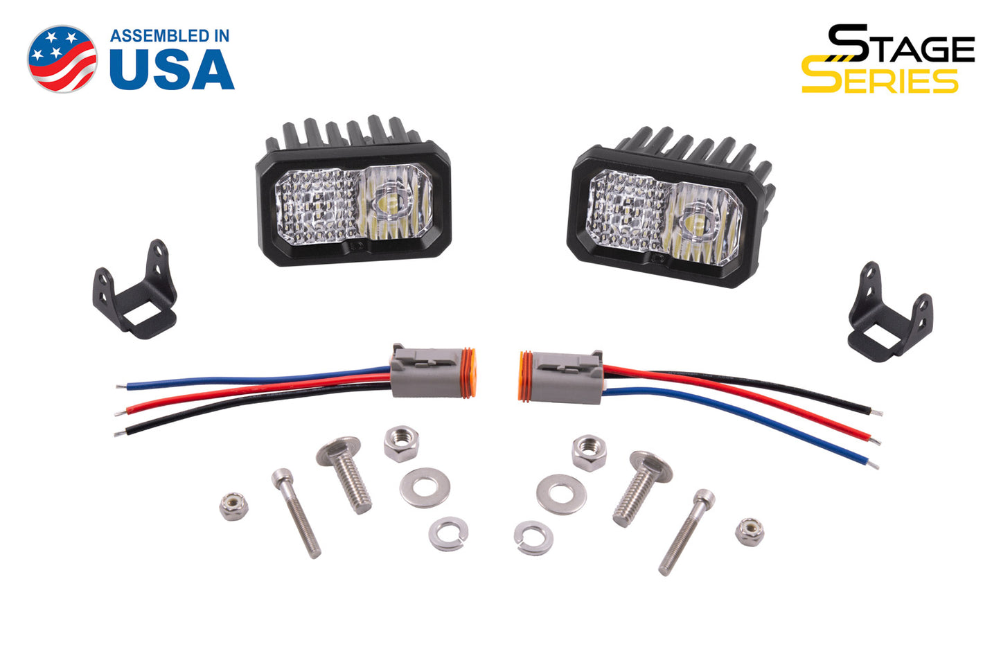 Stage Series 2 Inch LED Pod, Sport White Spot Standard RBL Pair