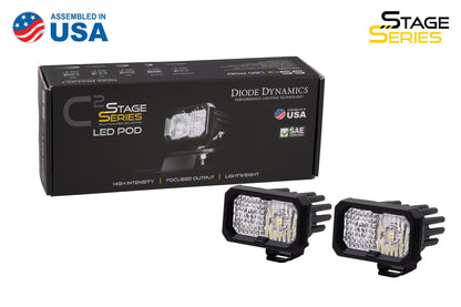 Stage Series 2 Inch LED Pod, Sport White Spot Standard RBL Pair