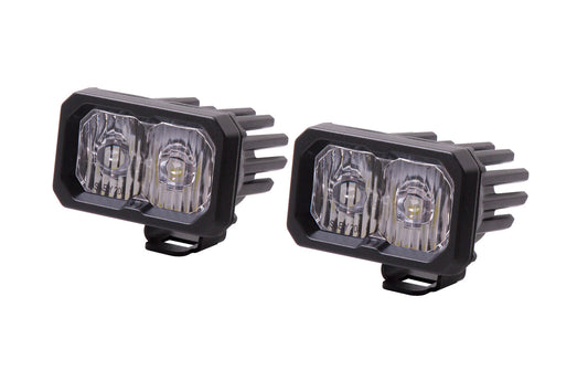 Stage Series 2 Inch LED Pod, Pro White Driving Standard WBL Pair