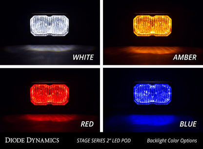 Stage Series 2 Inch LED Pod, Pro White Flood Flush BBL Each