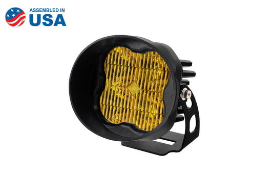 SS3 LED Pod Max Yellow SAE Fog Angled LH Single Diode Dynamics