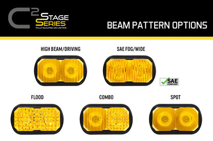 Stage Series 2 Inch Lens Flood Yellow