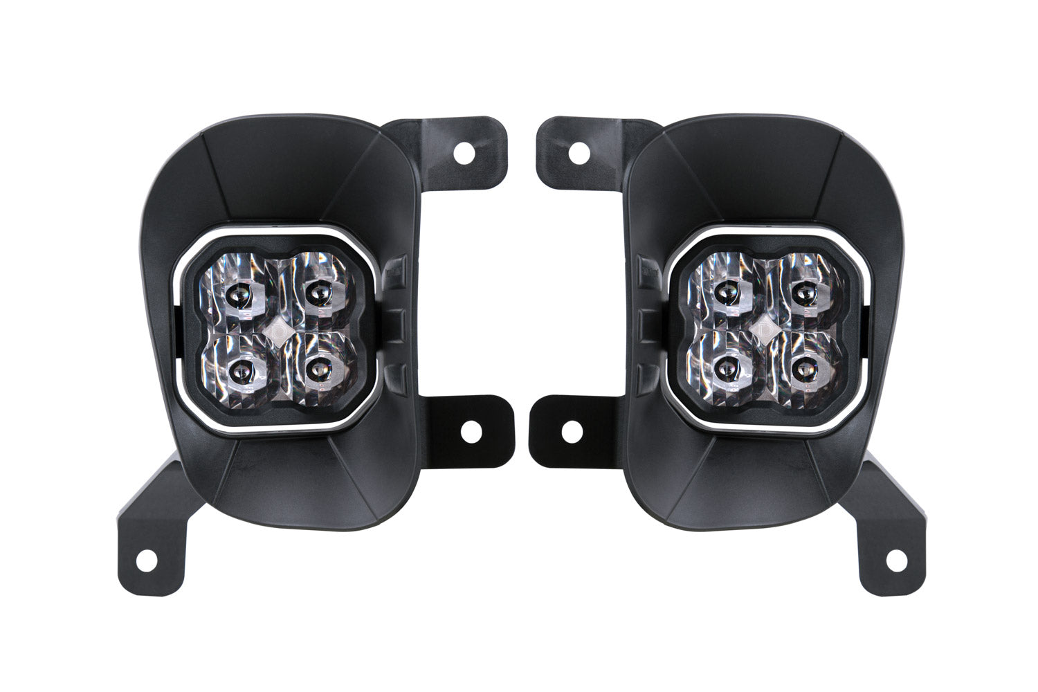 SS3 Ram Vertical LED Fog Light Kit Pro White SAE Fog Diode Dynamics
