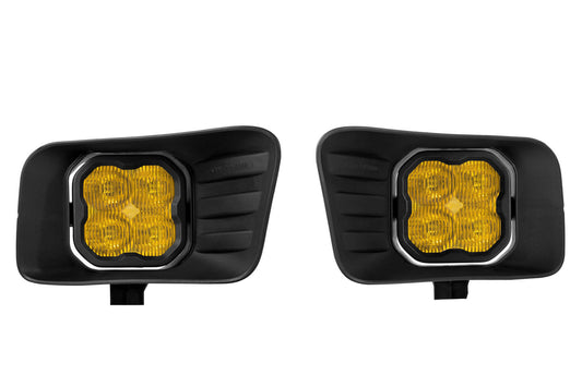 SS3 Ram Horizontal LED Fog Light Kit Sport Yellow SAE Fog Diode Dynamics