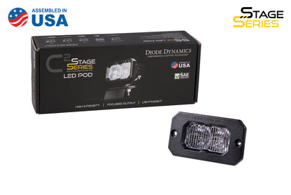 Stage Series 2in LED Pod Sport White Combo Flush BBL Single Diode Dynamics