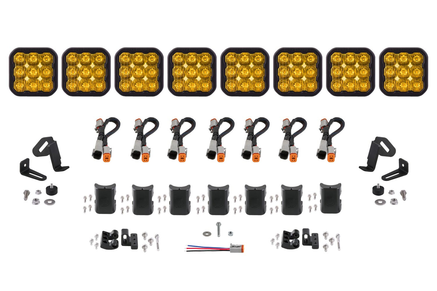 SS5 Sport Universal CrossLink 8-Pod Lightbar Yellow Driving Diode Dynamics