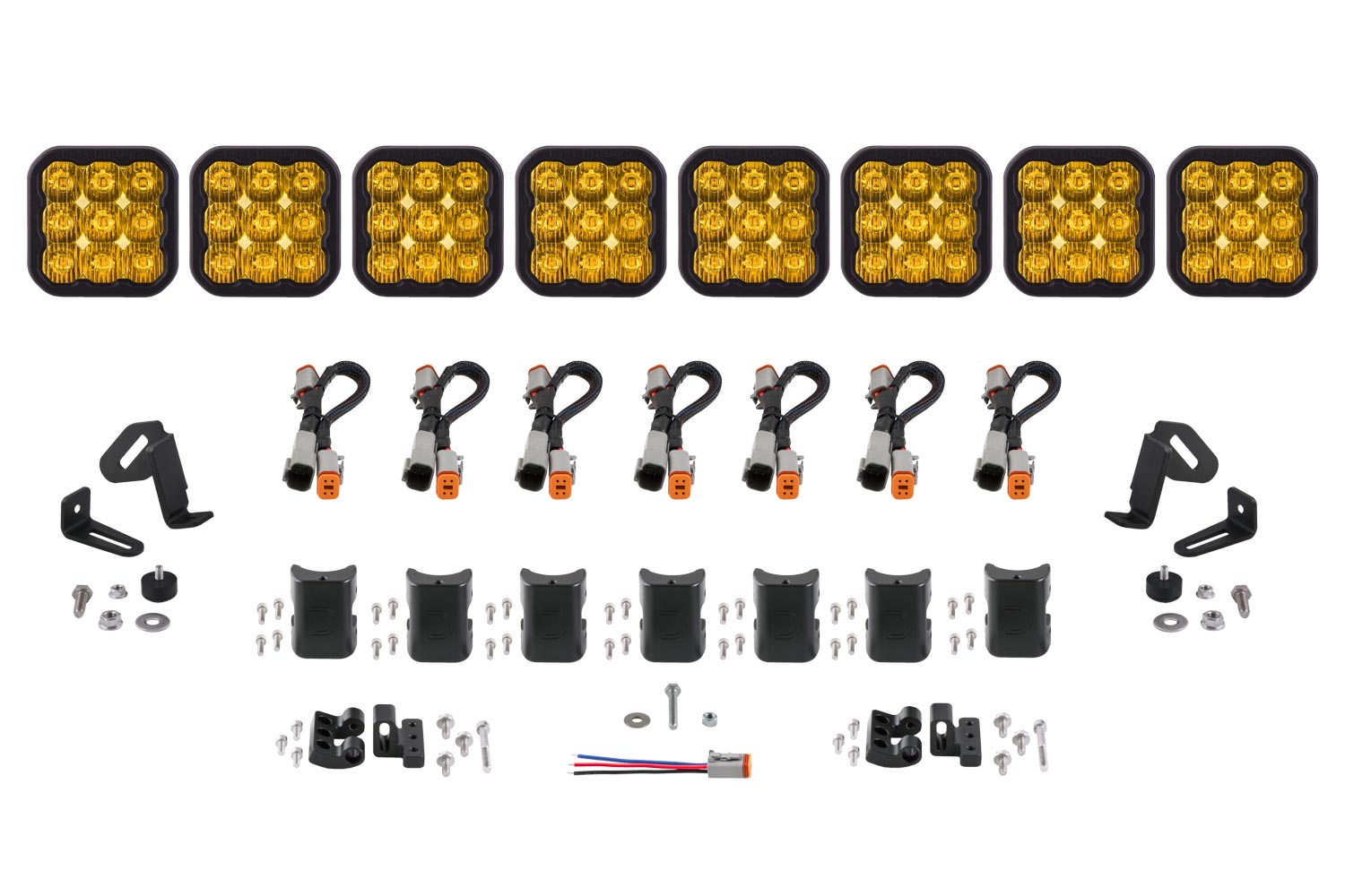 SS5 Sport Universal CrossLink 8-Pod Lightbar Yellow Driving Diode Dynamics