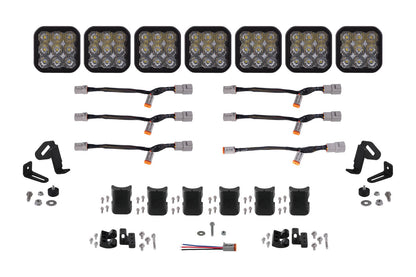 SS5 Pro Universal CrossLink 7-Pod Lightbar White Driving Diode Dynamics