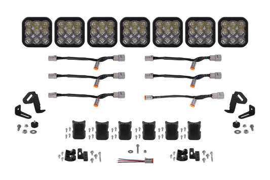 SS5 Pro Universal CrossLink 7-Pod Lightbar White Driving Diode Dynamics