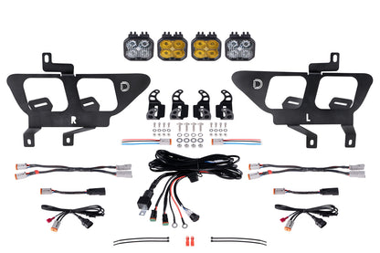 SS3 LED Fog Pocket Kit for 2021-2022 Ford F-150, Yellow Pro Diode Dynamics