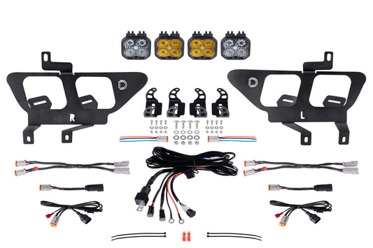 SS3 LED Fog Pocket Kit for 2021-2022 Ford F-150, Yellow Pro Diode Dynamics