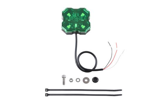 Stage Series Single-Color LED Rock Light, Green Bare Wire (one)
