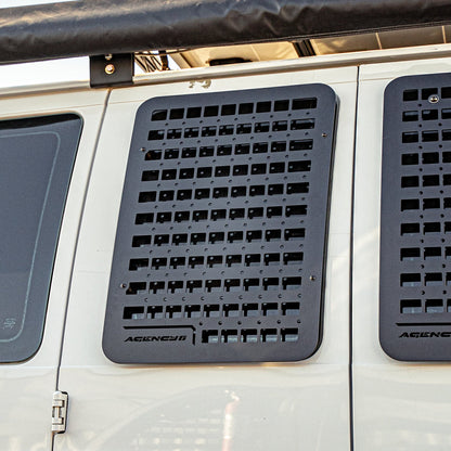 Ford E350 Passenger Side Window Molle GRIDS (Left Barn Door)