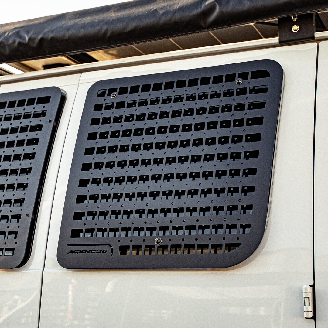 Ford E350 Passenger Side Window Molle GRIDS (Right Barn Door)