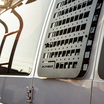 Ford E350 Passenger Side Window Molle GRIDS (Left Barn Door)