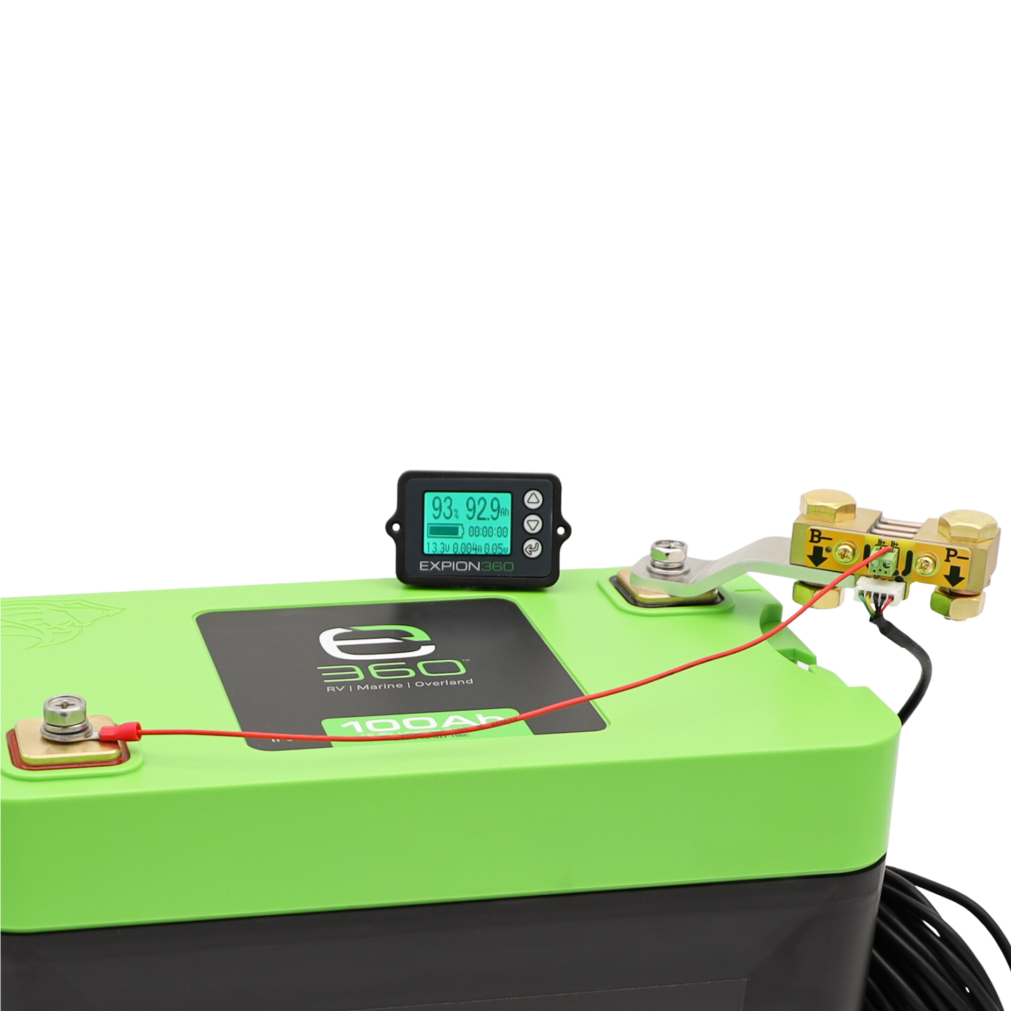 Lithium Battery Monitor Kit with Shunt (BM350) – High Precision LiFePO4 Fuel Gauge | Expion360