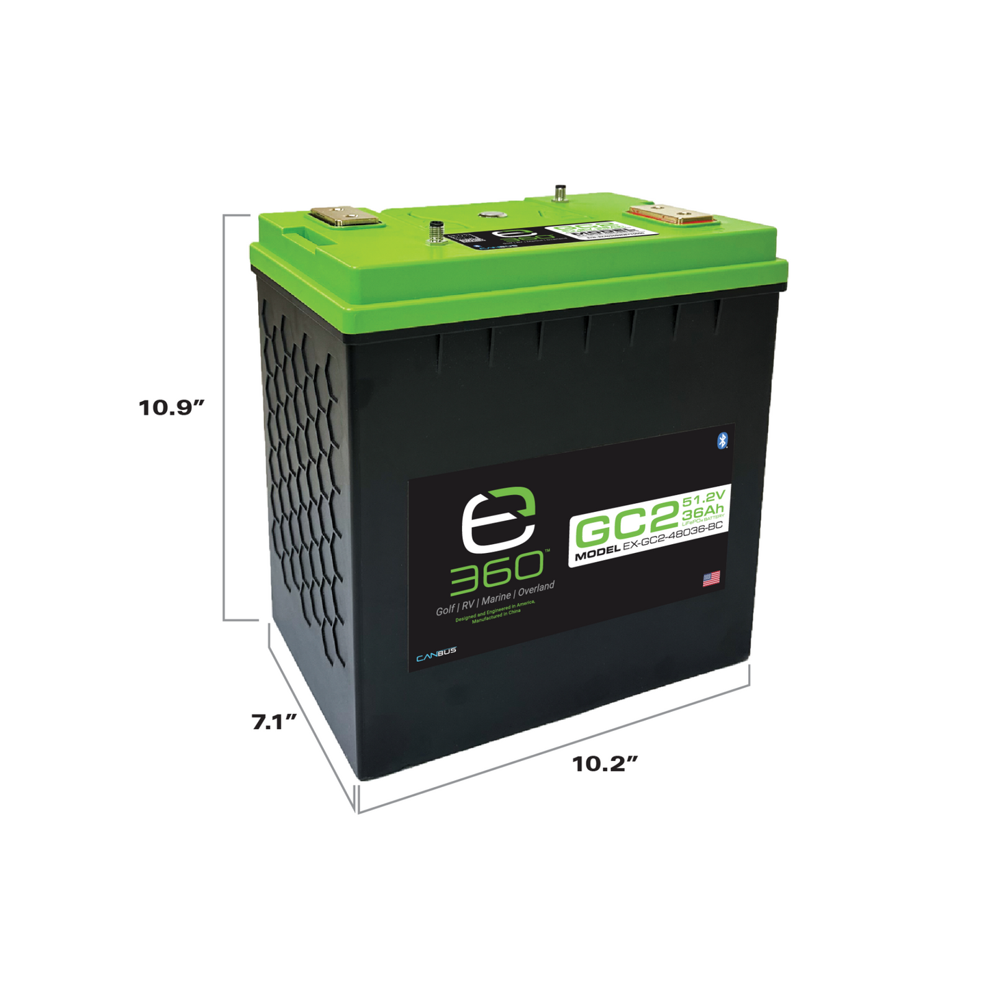 48V 36Ah GC2 LiFePO4 Lithium Battery - SmartTalk™