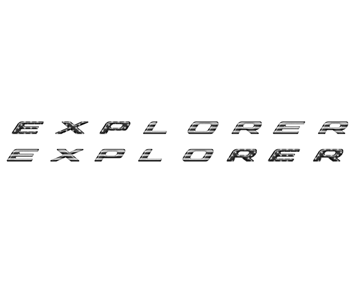 Rocker Panel Letter Inserts Fits 2020-2027 Ford Explorer
